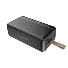 Nešiojamas įkroviklis - akumuliatorius 40000mAh 2xUSB + USB C 20W su indikatoriumi greito krovimo (QC3.0) juodas (black) Kruger&Matz 